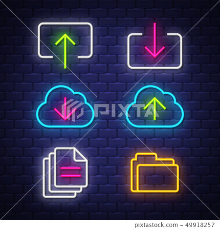 Internet and computer neon signs collection Internet and computer neon signs collection 49918257
