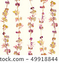 Herbs branch floral on yellow bacground pattern 49918844