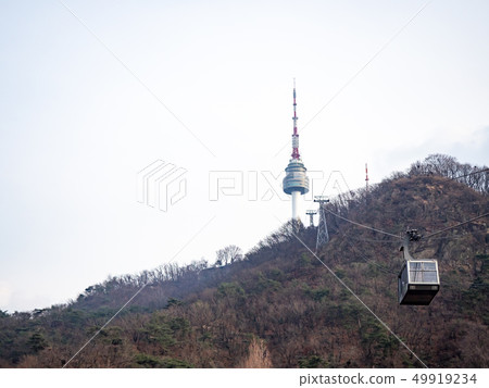 Seoul Namsan cable car and Seoul Namsan Tower Seoul Namsan cable car and Seoul Namsan Tower 49919234