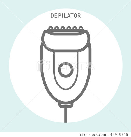 Depilator icon in linear style - electric hair Depilator icon in linear style - electric hair 49919746