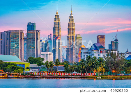 Petronas Twin Towers in downtown Kuala Lumpur 49920260