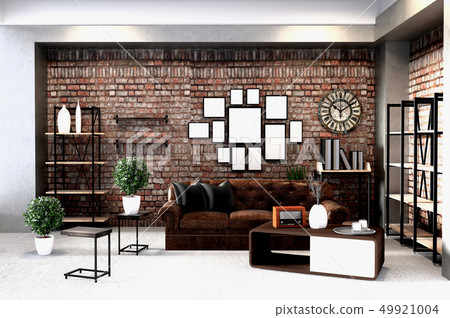 Empty room.Modern loft style living interior 49921004