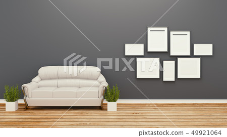 Empty room interior design with sofa Empty room interior design with sofa 49921064