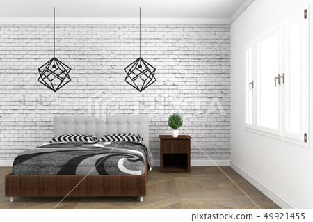 Beautiful,Bedroom in modern interior design Beautiful,Bedroom in modern interior design 49921455