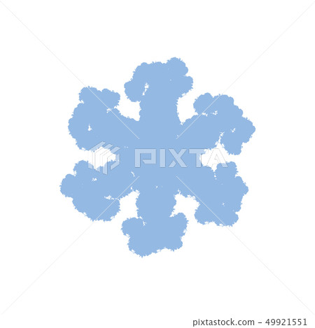Grainy Snowflake Isolated 49921551