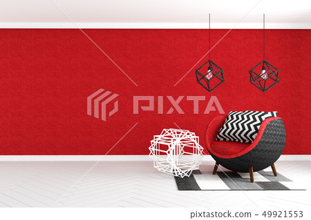 Living Room interior with velvet armchair 49921553