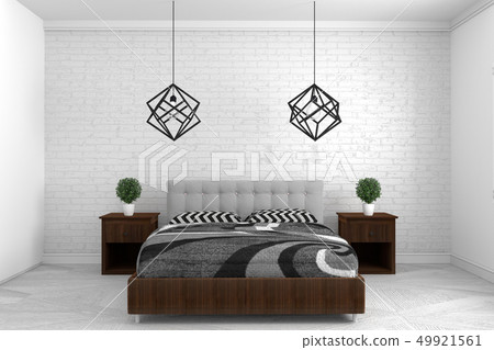 Beautiful,Bedroom in modern interior design 49921561