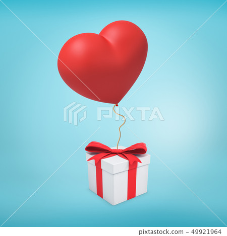 3d rendering of white gift box tied with red... - Stock Illustration ...