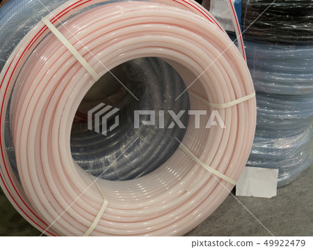 HDPE pvc pipe rolls at diy hardware store HDPE pvc pipe rolls at diy hardware store 49922479