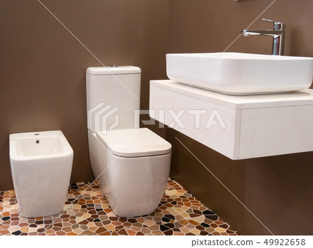 modern interior design of hotel bathroom with 49922658