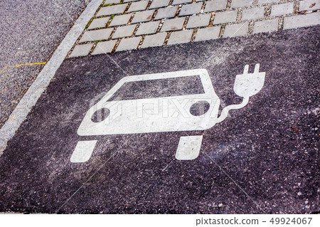 Parking symbol for electric cars charging 49924067