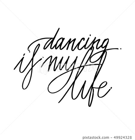 Hand drawn lettering. Ballet calligraphy. Hand made illustration. Hand drawn lettering. Ballet calligraphy. Hand made illustration. 49924328