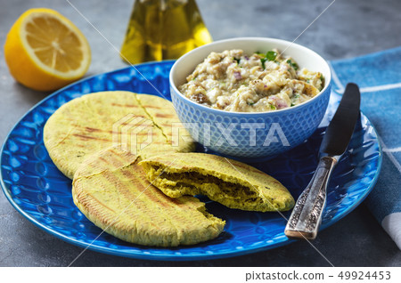 Traditional greek eggplant spread , melitzanosalat 49924453