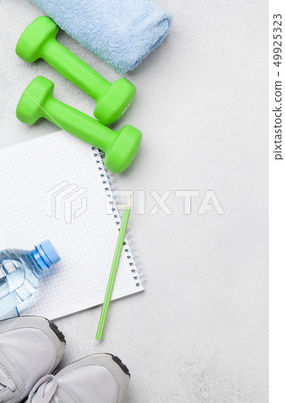 Healthy food and fitness concept 49925323