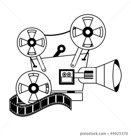 Cinema and movies cartoons in black and white Cinema and movies cartoons in black and white 49925370