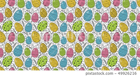 Colorful Easter eggs - seamless pattern. Vector - Stock Illustration ...