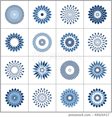 Design elements set. Abstract circle geometric - Stock Illustration ...