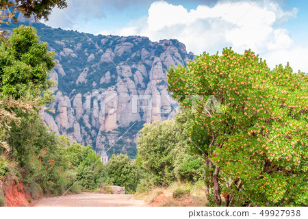 Breathtaking view to Montserrat mountain range on 49927938