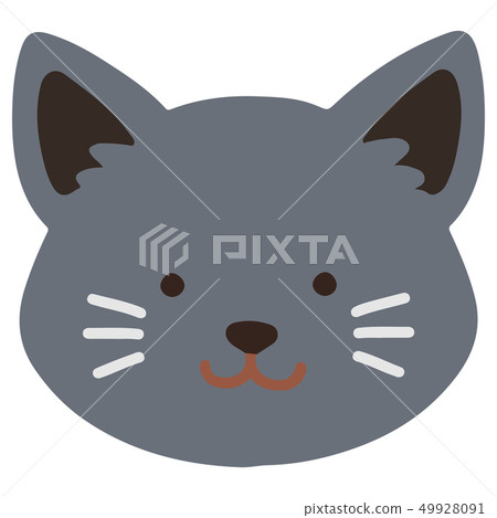 Russian blue hand drawn illustration no outline Russian blue hand drawn illustration no outline 49928091