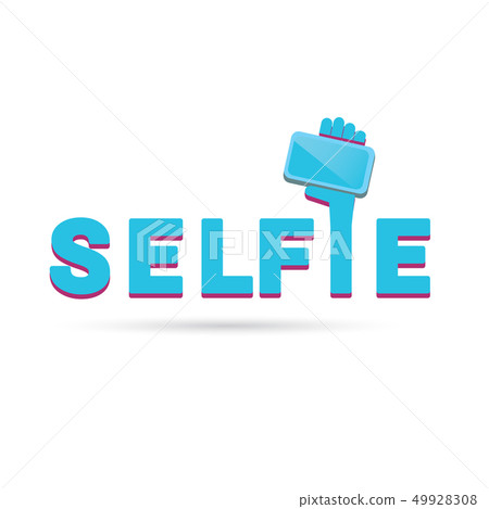 Taking Selfie Photo on Smart Phone concept icon isolated on white. vector illustration 49928308