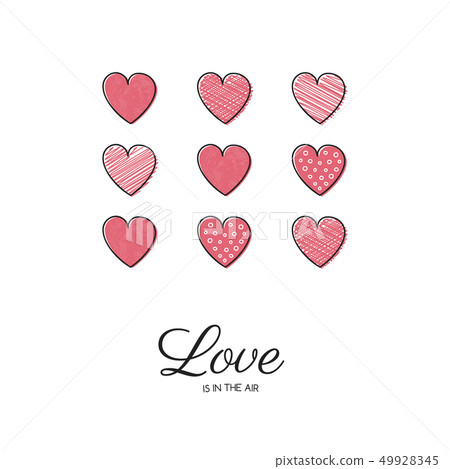 Valentine's Day typography with cute hand drawn 49928345