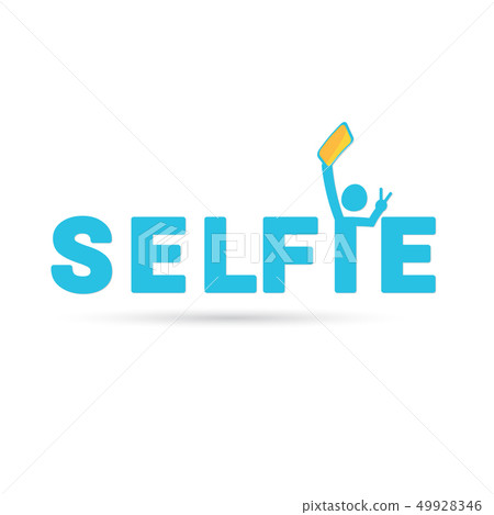 Taking Selfie Photo on Smart Phone concept icon isolated on white. vector illustration 49928346