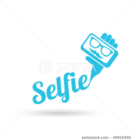 Taking Selfie Photo on Smart Phone concept icon isolated on white. vector illustration Taking Selfie Photo on Smart Phone concept icon isolated on white. vector illustration 49928400