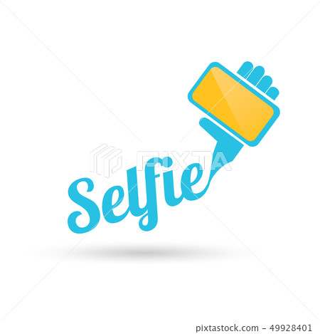 Taking Selfie Photo on Smart Phone concept icon isolated on white. vector illustration 49928401