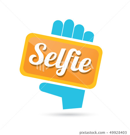 Taking Selfie Photo on Smart Phone concept icon isolated on white. vector illustration 49928403