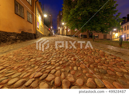 Stockholm. Old street at night. 49928487