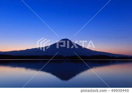 Mt. Fuji and the reverse Fuji before dawn Mt. Fuji and the reverse Fuji before dawn 49930448