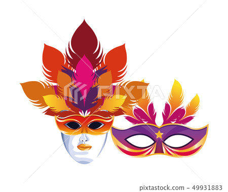 mask with feathers mask with feathers 49931883