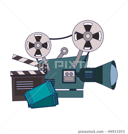 Cinema and movies cartoons blue lines 49931955