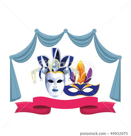 masks with feathers 49932075