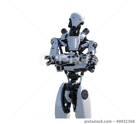 Humanoid robot perming3DCG Illustration material Humanoid robot perming3DCG Illustration material 49932398