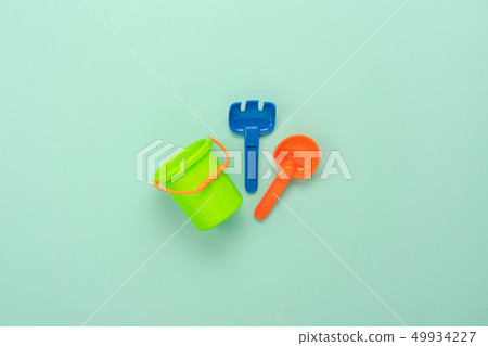 Table top view decoration kid toys for play sand 49934227