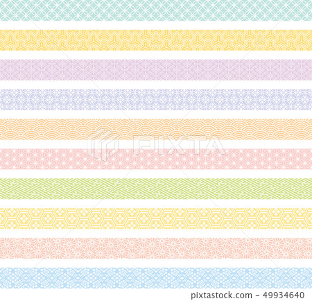 Banner colorful japan traditional pattern 49934640