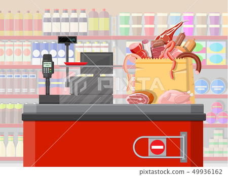 Supermarket store, retail groceries Supermarket store, retail groceries 49936162