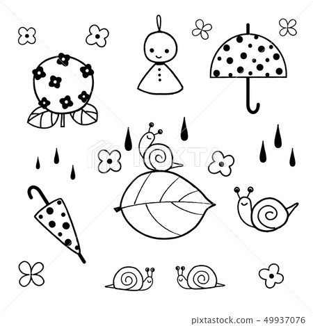 June Material Monochrome Line Art 49937076