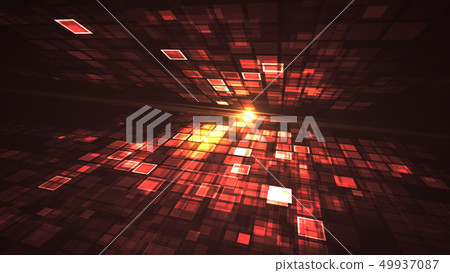 Abstract red light flashing Digital technology 49937087