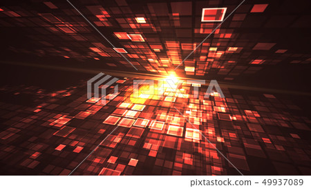 Abstract red light flashing Digital technology 49937089