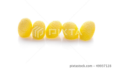 yellow thai silkworm cocoons pile isolated on yellow thai silkworm cocoons pile isolated on 49937128