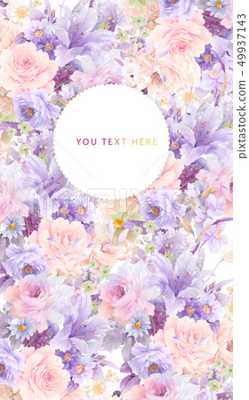 優雅的牡丹和玫瑰花卉 49937143