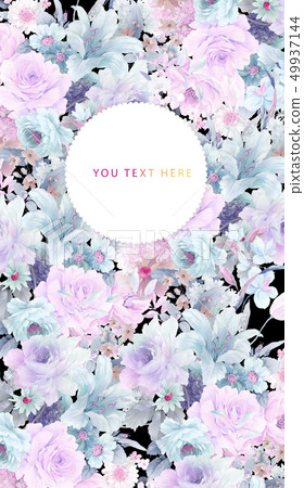 Elegant peony and rose flower 49937144