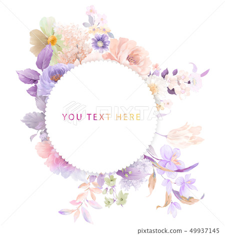 Elegant peony and rose flower 49937145