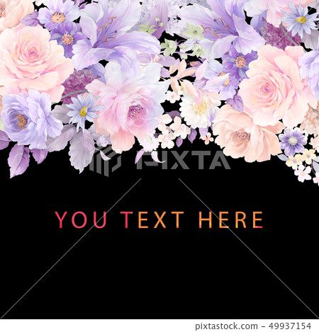 Elegant peony and rose flower Elegant peony and rose flower 49937154