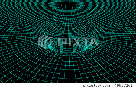 Black hole scheme with gravity grid as scientific abstract background Black hole scheme with gravity grid as scientific abstract background 49937261