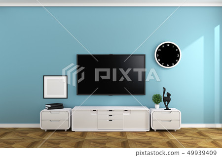 Smart TV in empty style room design Smart TV in empty style room design 49939409