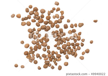 Clay pebbles (leca) isolated on white Clay pebbles (leca) isolated on white 49940022