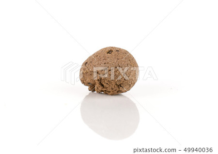 Clay pebbles (leca) isolated on white 49940036